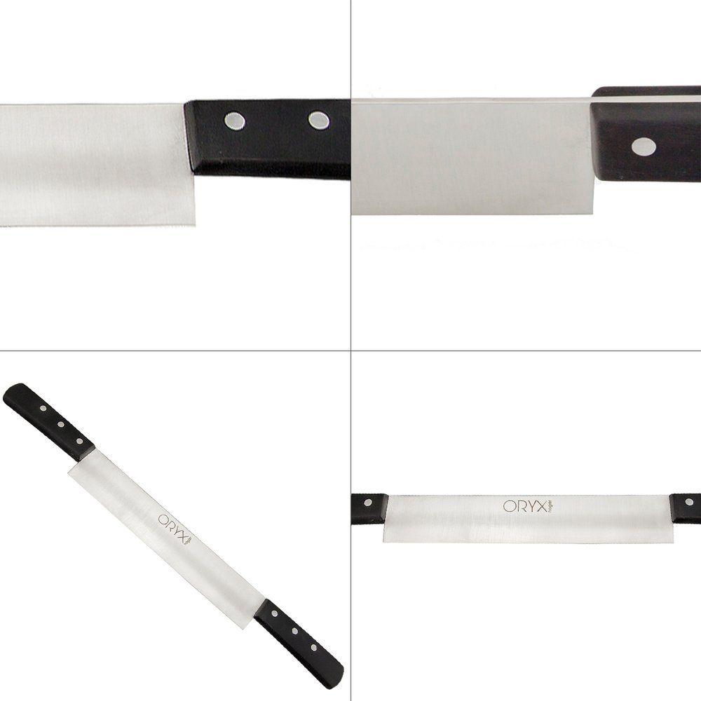 Cuchillo Grenoble Quesero 2 Mangos Hoja Acero Inoxidable 25 cm. Negro - Imagen 4