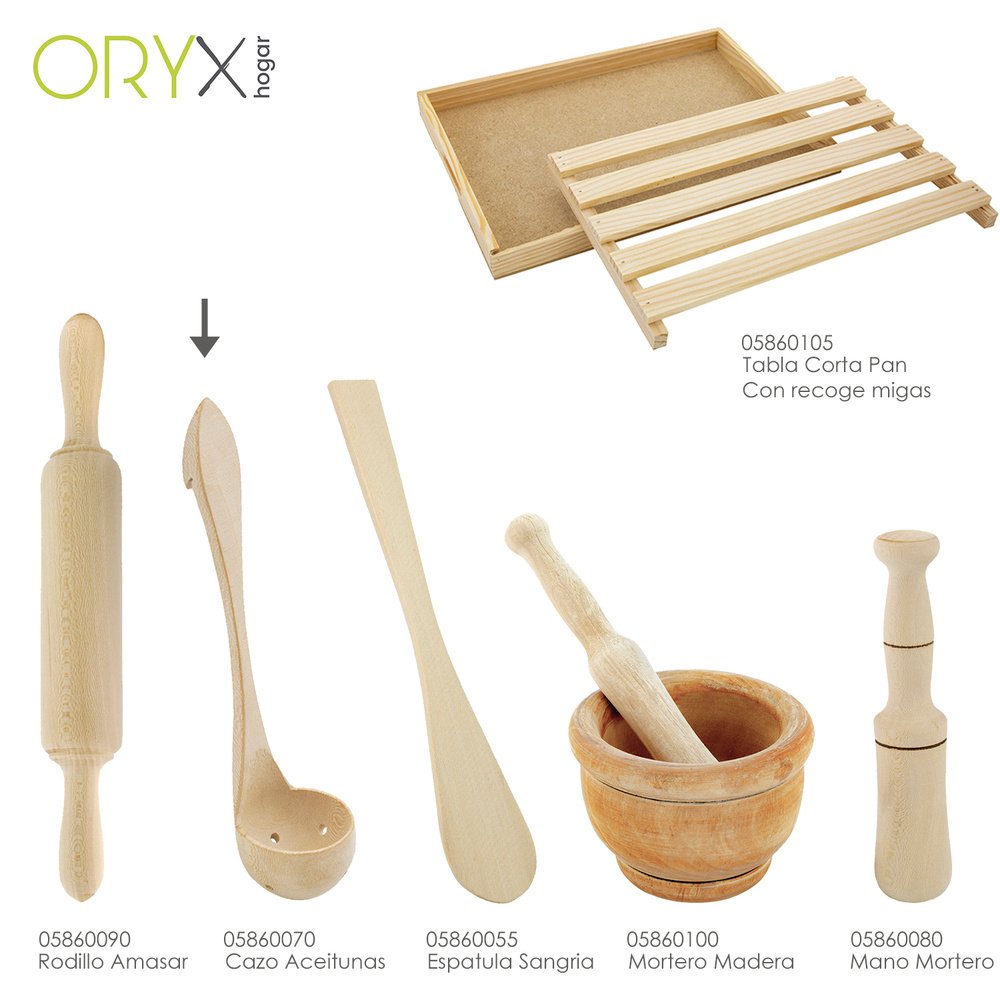 Cazo Madera Para Aceitunas Con Agujeros Oryx 26 cm. - Imagen 3