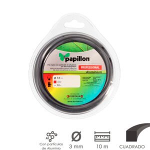 Hilo Nylon y Aluminio Desbrozadoras Cuadrado Professional Ã˜ 3,0 mm. Rollo 10 metros. Hilo Nylon Corte Hierba, Jardin, Maleza