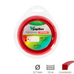 Hilo Nylon Desbrozadoras Cuadrado Profesional Ã˜ 2,7 mm. Rollo 10 metros. Hilo Nylon Corte Desbrozadores Hierba, Jardin, Maleza