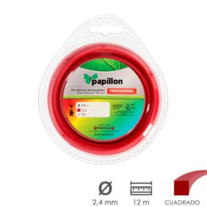 Hilo Nylon Desbrozadoras Cuadrado Profesional Ã˜ 2,4 mm. Rollo 12 metros. Hilo Nylon Corte Desbrozadores Hierba, Jardin, Maleza