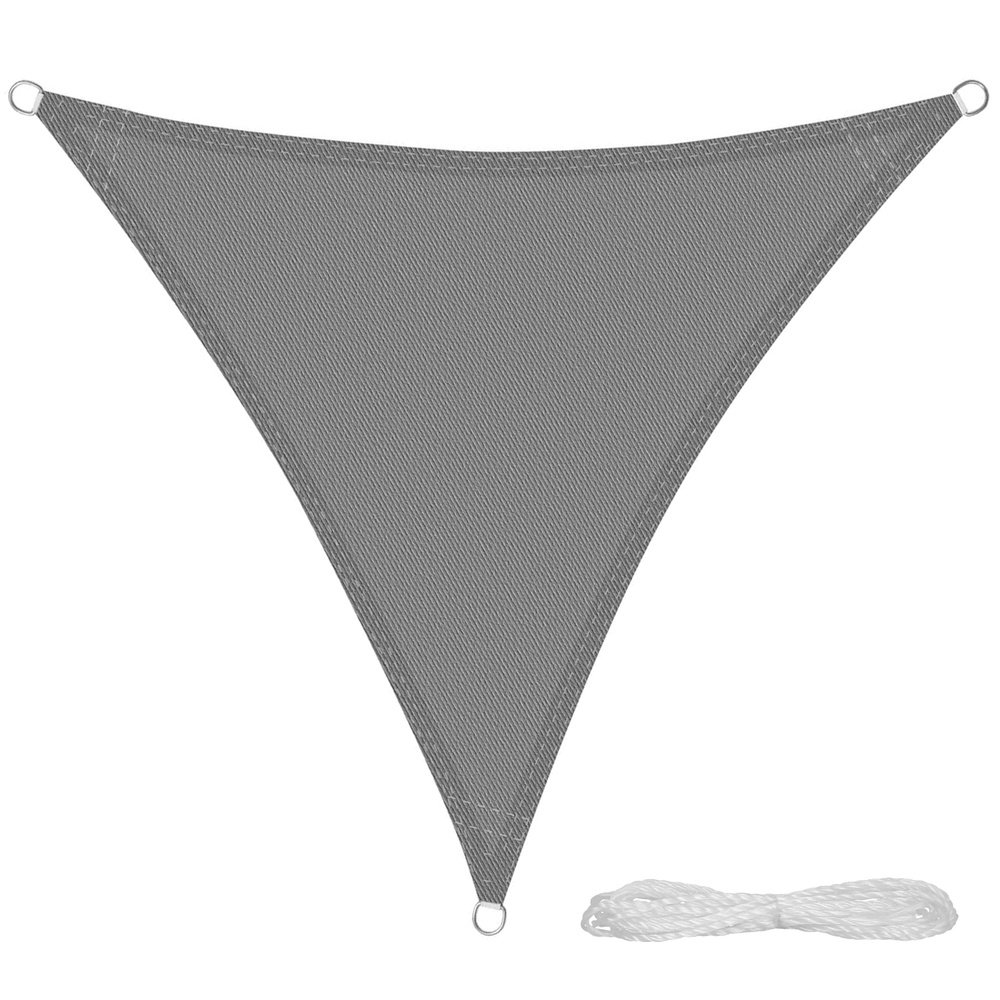 Toldo Vela Sombra Jardin Triangular 3,6x3,6x3,6 metros Gris