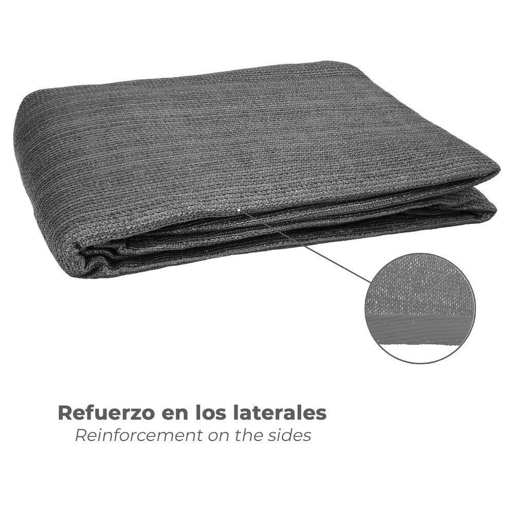Toldo Vela Sombra Jardin Triangular 3,6x3,6x3,6 metros Gris - Imagen 5