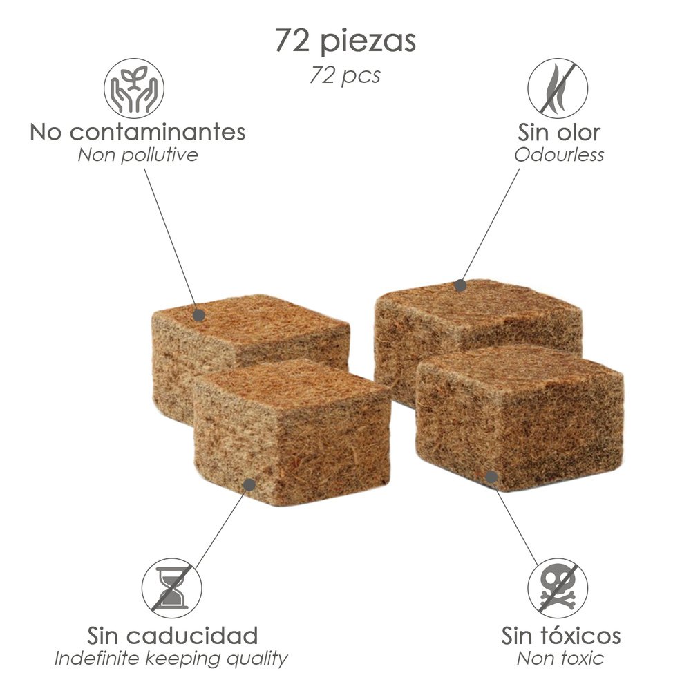 Pastillas Encendido Barbacoas Ecologicas 72 Piezas, No Toxico, Sin Olor, Favorable Medio Ambiente - Imagen 2