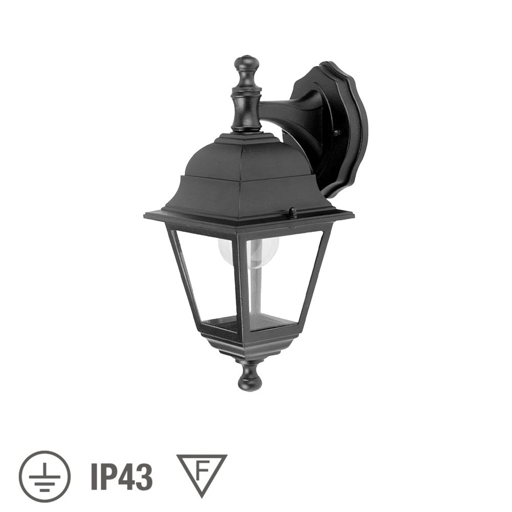 Farol Jardin Soporte Alto Negro. - Imagen 3