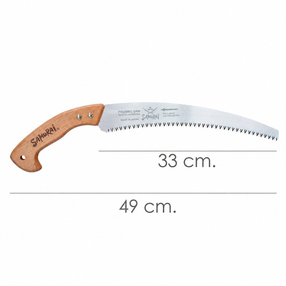 Serrucho Samurai Curvo Mango Madera 330 mm. - Imagen 2
