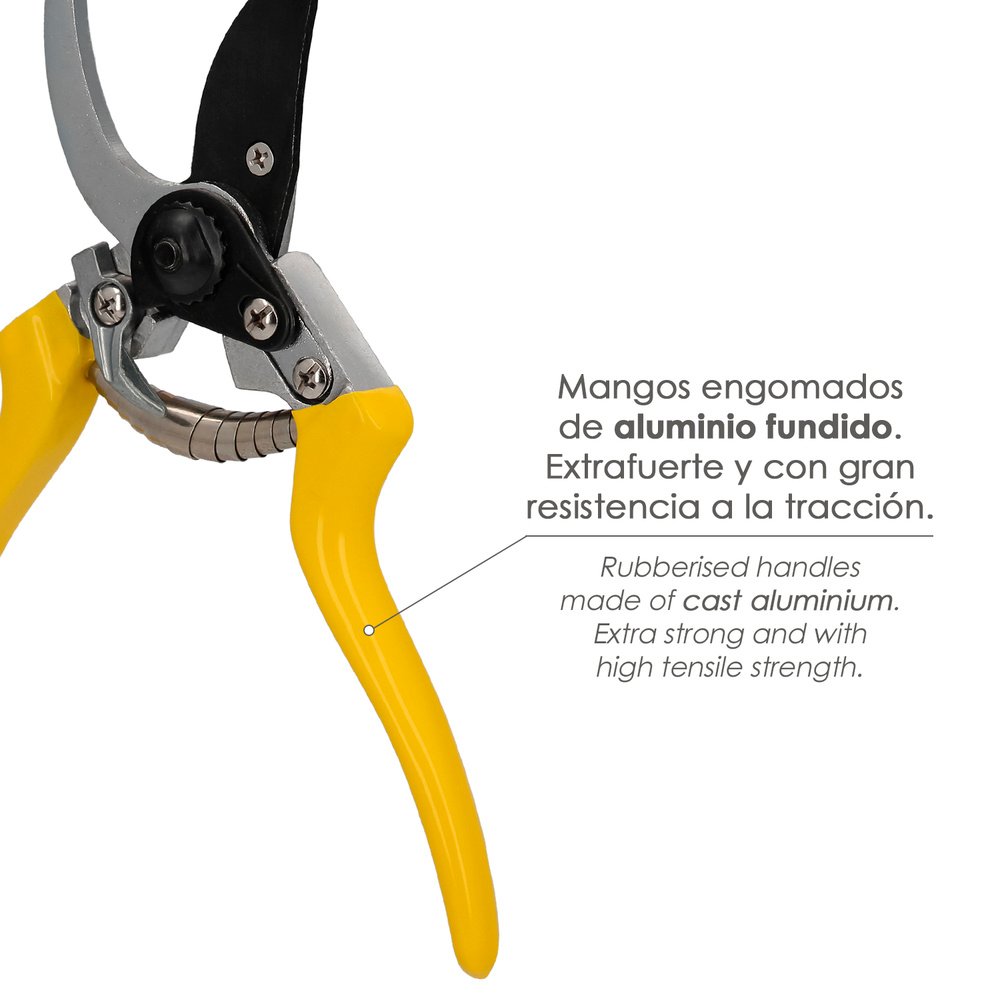 Tijeras Podar 1 Mano Japonesa Akagi T-8S 220 mm. Mangos Aluminio Endurecido, Hoja Recubierta PTFE - Imagen 4