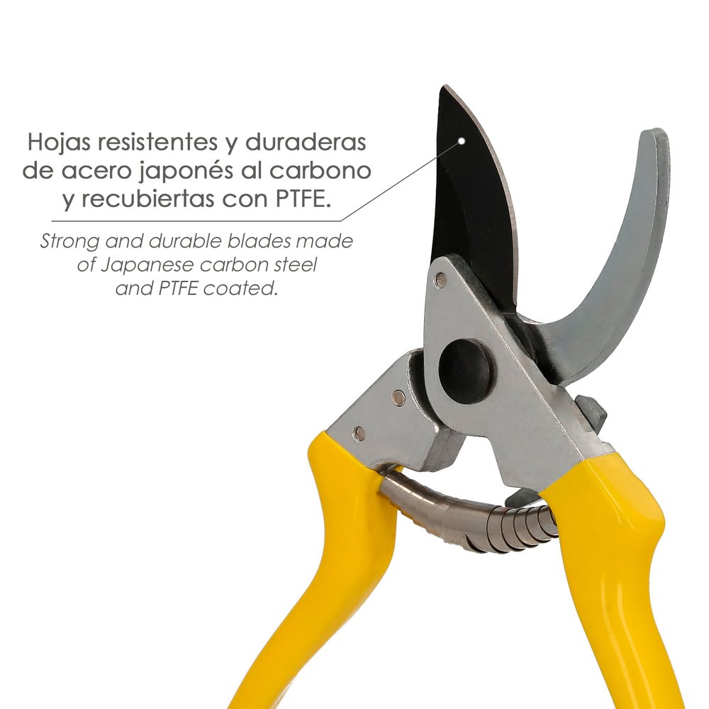Tijeras Podar 1 Mano Japonesa Akagi T-8S 220 mm. Mangos Aluminio Endurecido, Hoja Recubierta PTFE - Imagen 5