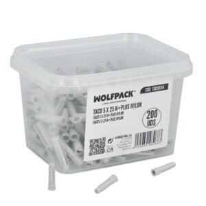 Taco 5 x 25 N+plus Nylon Caja 200 Uds.