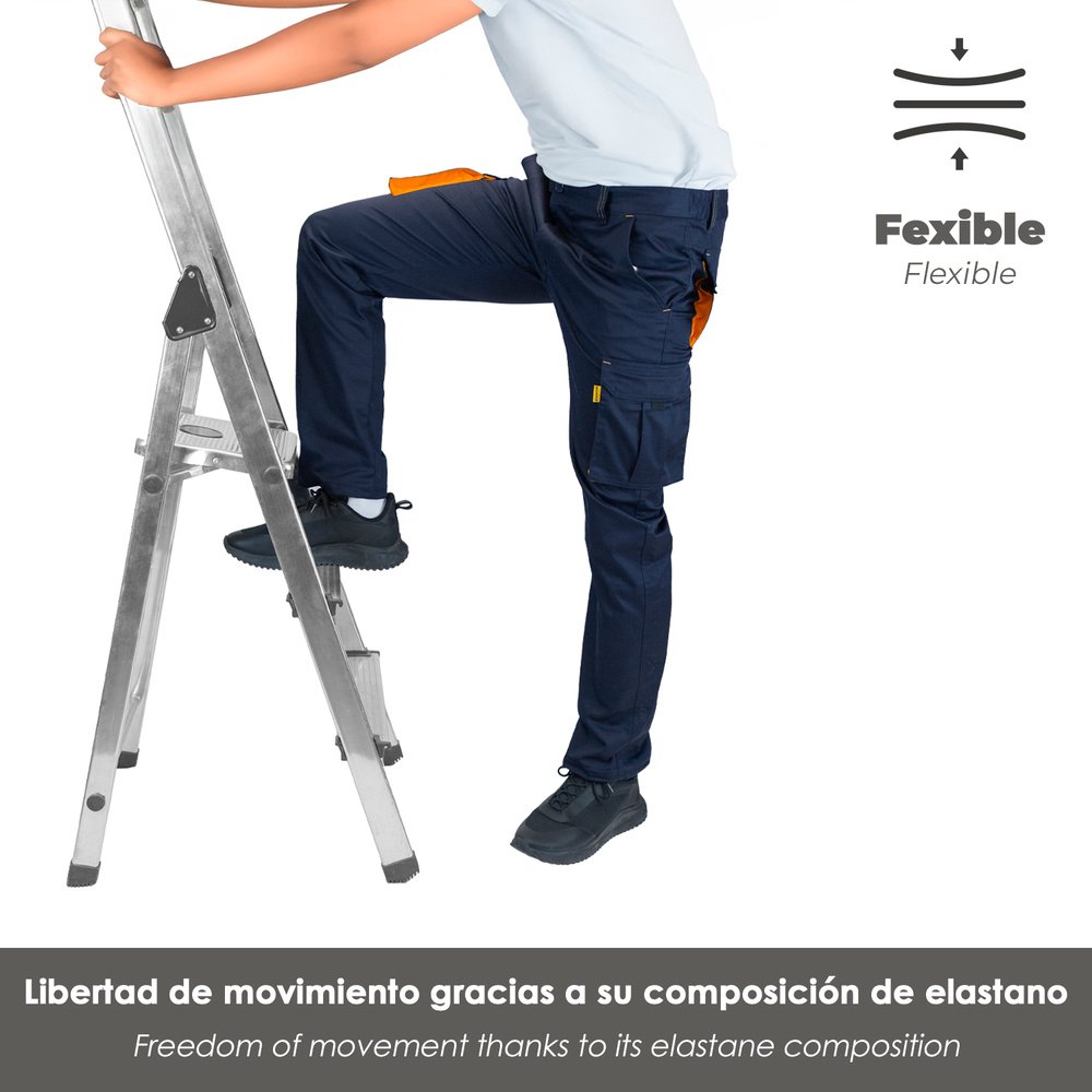 Pantalon Trabajo Talla 56 Azul Oscuro Spandex - Imagen 5
