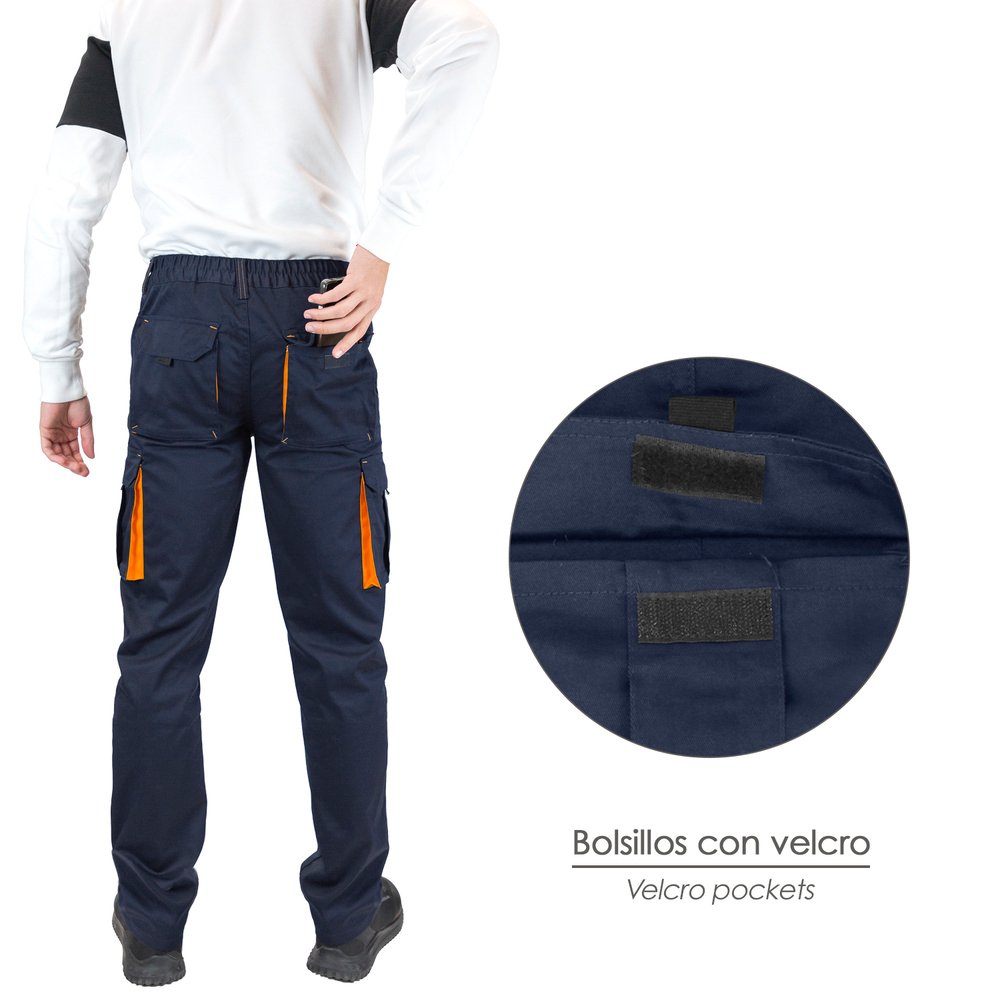 Pantalon Trabajo Talla 56 Azul Oscuro Spandex - Imagen 6