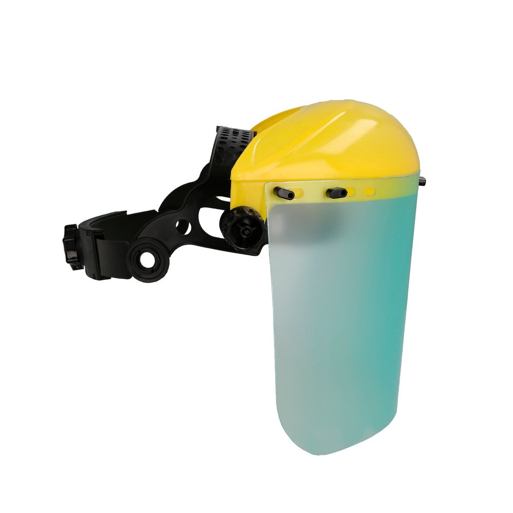 Protector Facial Con Arnes Ajustable Pantalla Policarbonato 390x200 mm. visera Seguridad, Anti Impactos, Casco Desbrozadora - Imagen 2