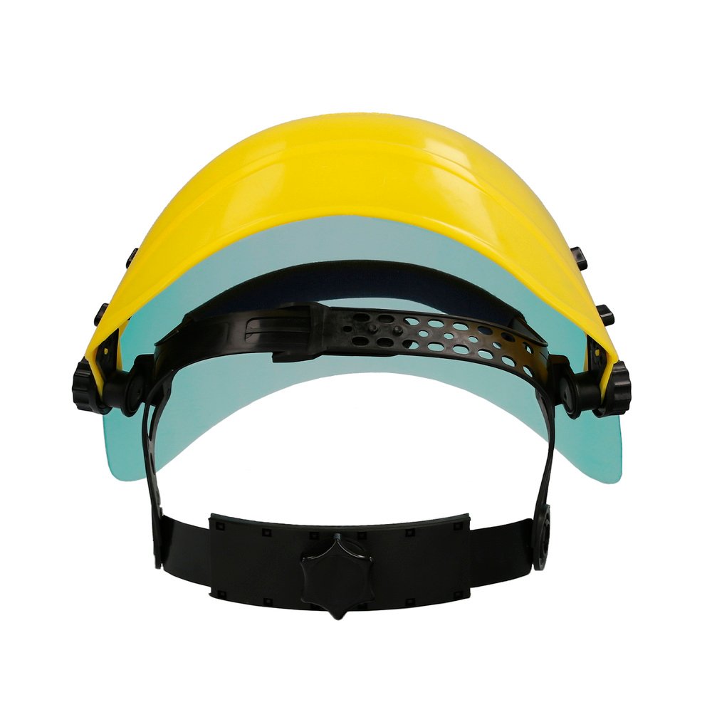 Protector Facial Con Arnes Ajustable Pantalla Policarbonato 390x200 mm. visera Seguridad, Anti Impactos, Casco Desbrozadora - Imagen 3
