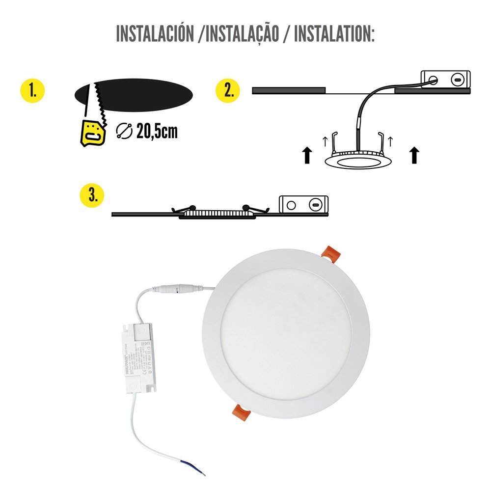 Downlight Led Empotrar 20 Watt 1800 Lumenes 4500K - Imagen 6