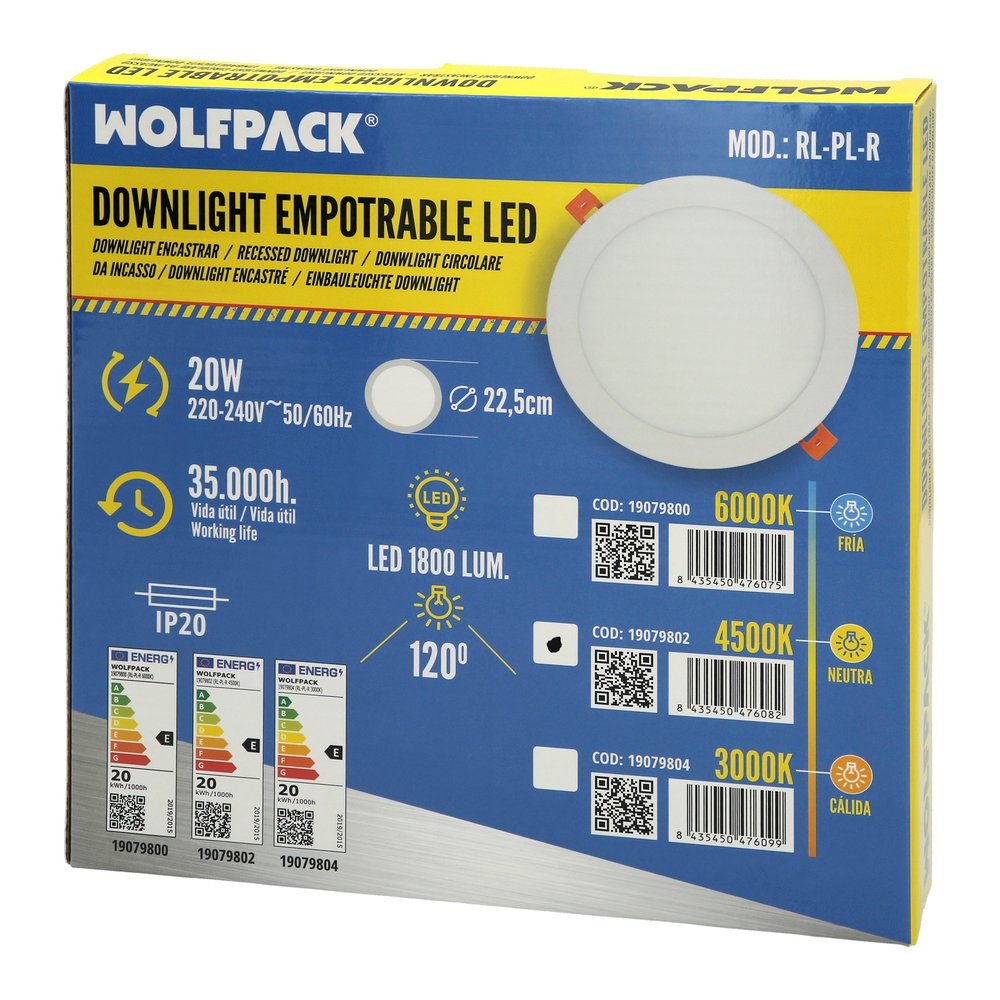 Downlight Led Empotrar 20 Watt 1800 Lumenes 4500K - Imagen 7