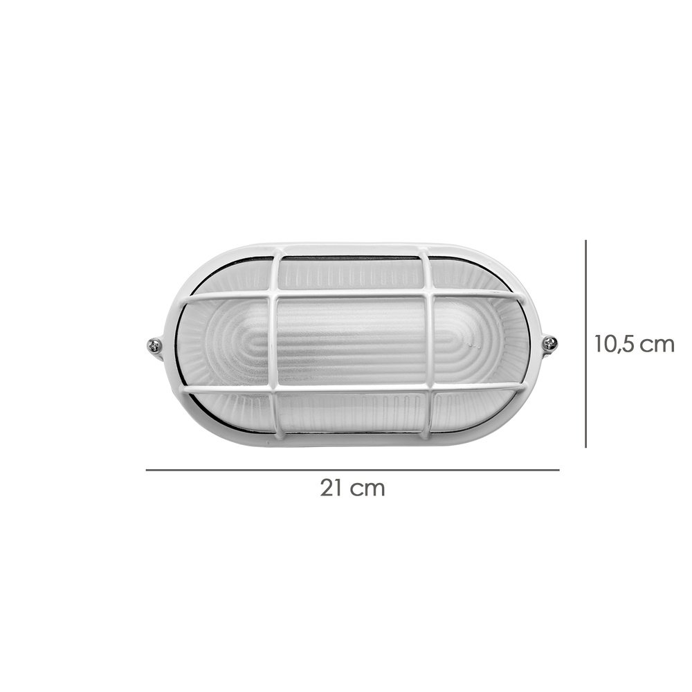 Plafon Industrial Oval Blanco. - Imagen 2