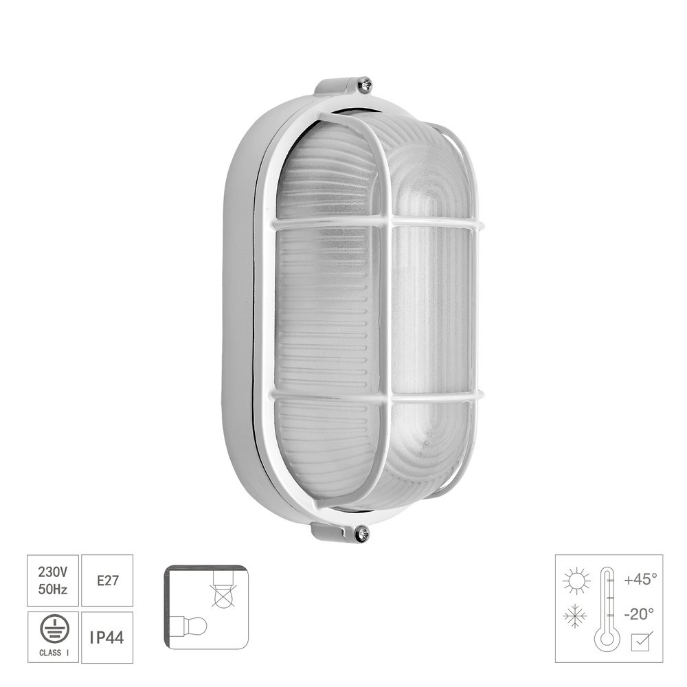 Plafon Industrial Oval Blanco. - Imagen 3