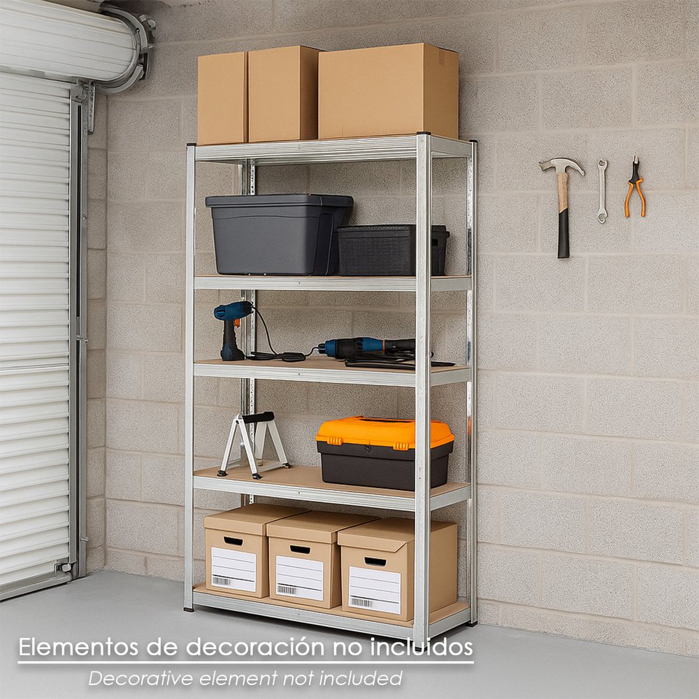 Modulo Estanteria Montaje Rápido Sin Tornillos 90x40x180 cm. (5 Bateas) - Imagen 8