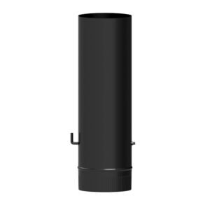 Wolfpack Tubo de Estufa Acero Vitrificado Negro Ã˜ 100 mm. Con llave Estufas de LeÃ±a, Chimenea, Alta resistencia, Color Negro