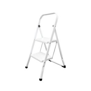 Escalera Domestica Acero 2 PeldaÃ±os, Escalerilla Blanca