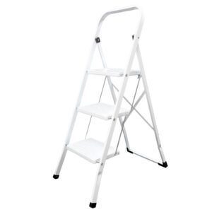 Escalerilla Acero 3 PeldaÃ±os Uso DomÃ©stico.Escalerilla blanca